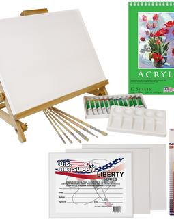 Acrylic painting table easel set
