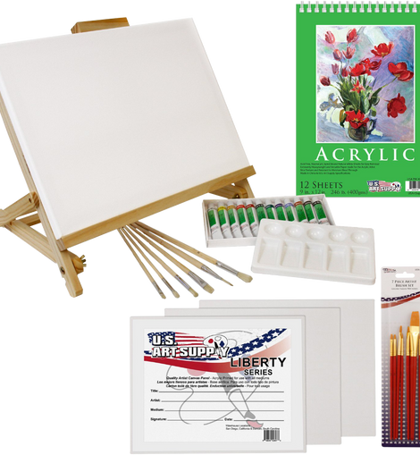 Acrylic painting table easel set