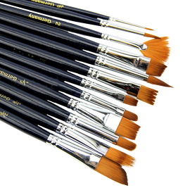 Artist paint brush set nylon hair watercolor acrylic oil painting supplies