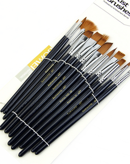 Artist paint brush set nylon hair watercolor acrylic oil painting supplies