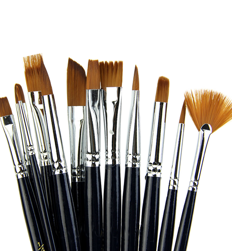 Corot 9pcs Paint Brushes Sets Nylon Hair Watercolor Brushes Setsfan Shapes Acrylic Paint Brushes for Oilgouachenailfacediy Craft Art Painting, Klnlhb0