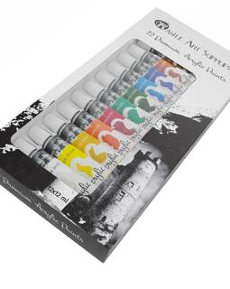 Castle art supplies acrylic paint set pack of 12 colors