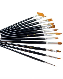Outop 12pcs nylon hair paint brush set