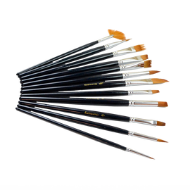 Outop 12pcs nylon hair paint brush set